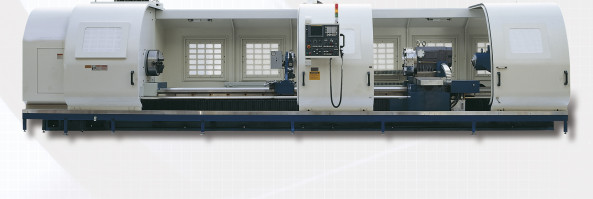 tornio cnc iron lathe machine mod. p-lc50 5100 equipaggiato con fanuc 18i-t